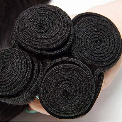 Straight Human Hair Wig Real Hair Bundles
