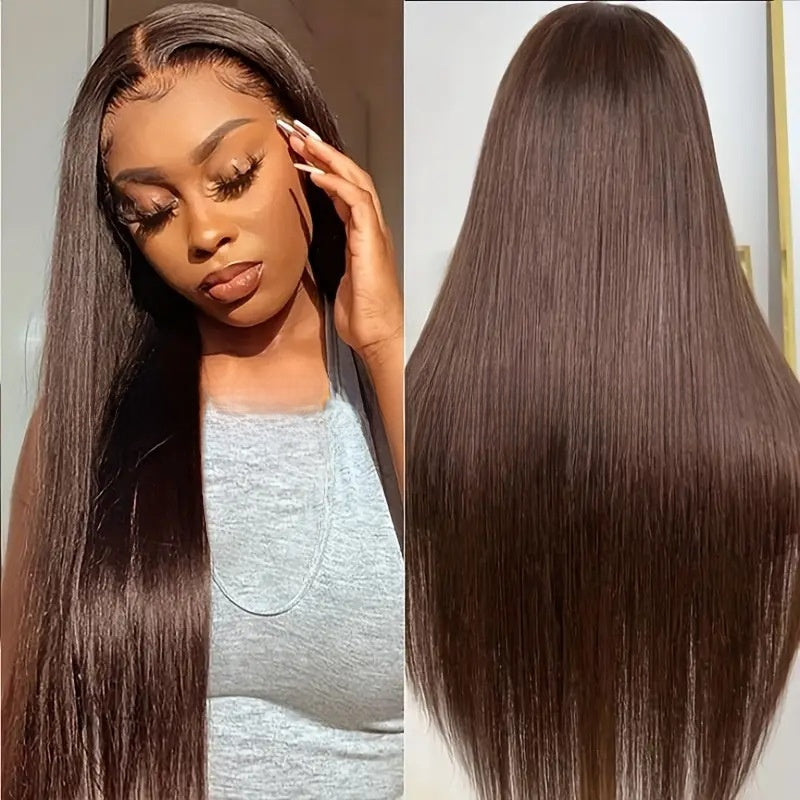 Straight Human Hair Wig with Front Lace