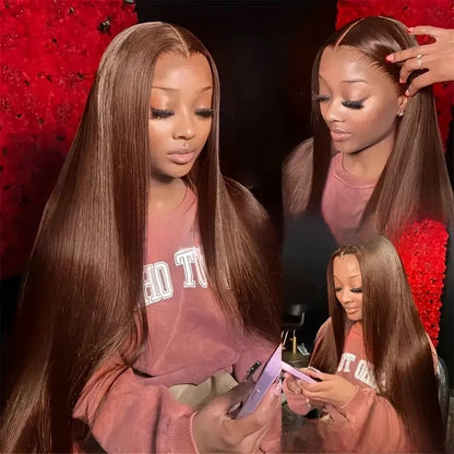 Straight Human Hair Wig with Front Lace