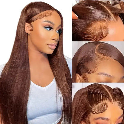 Straight Human Hair Wig with Front Lace