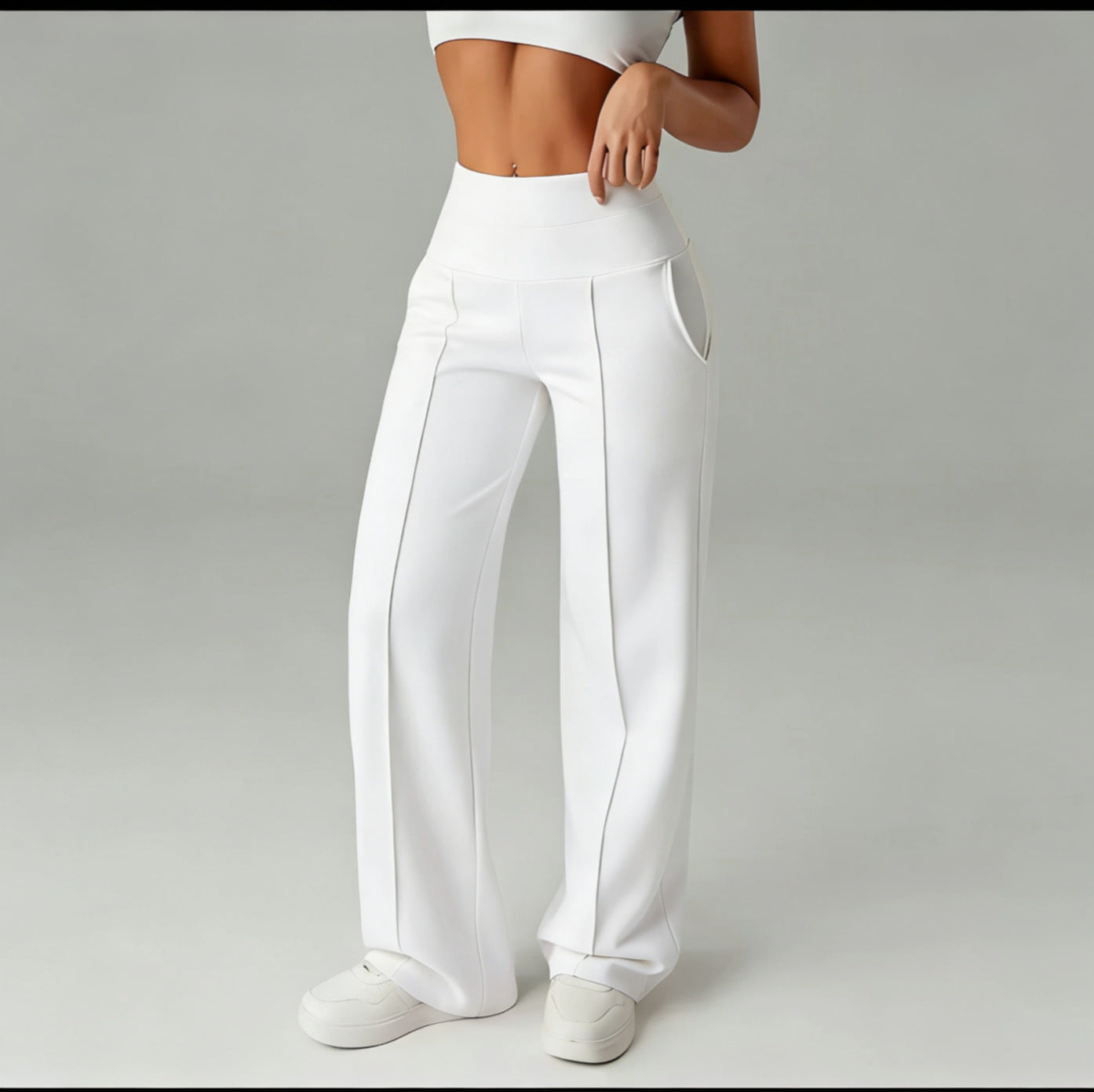 Straight Leg Athletic Trousers