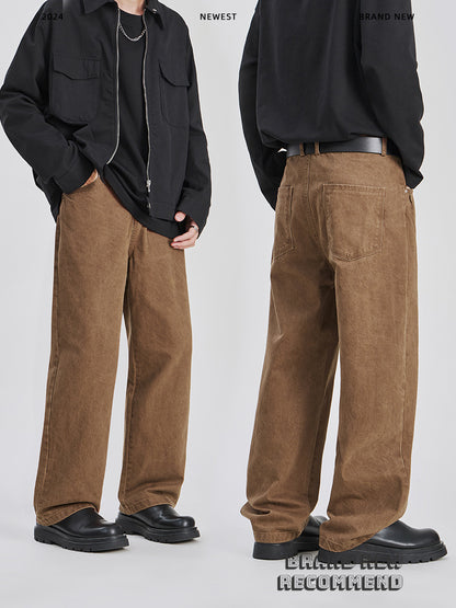 Straight-leg casual pants