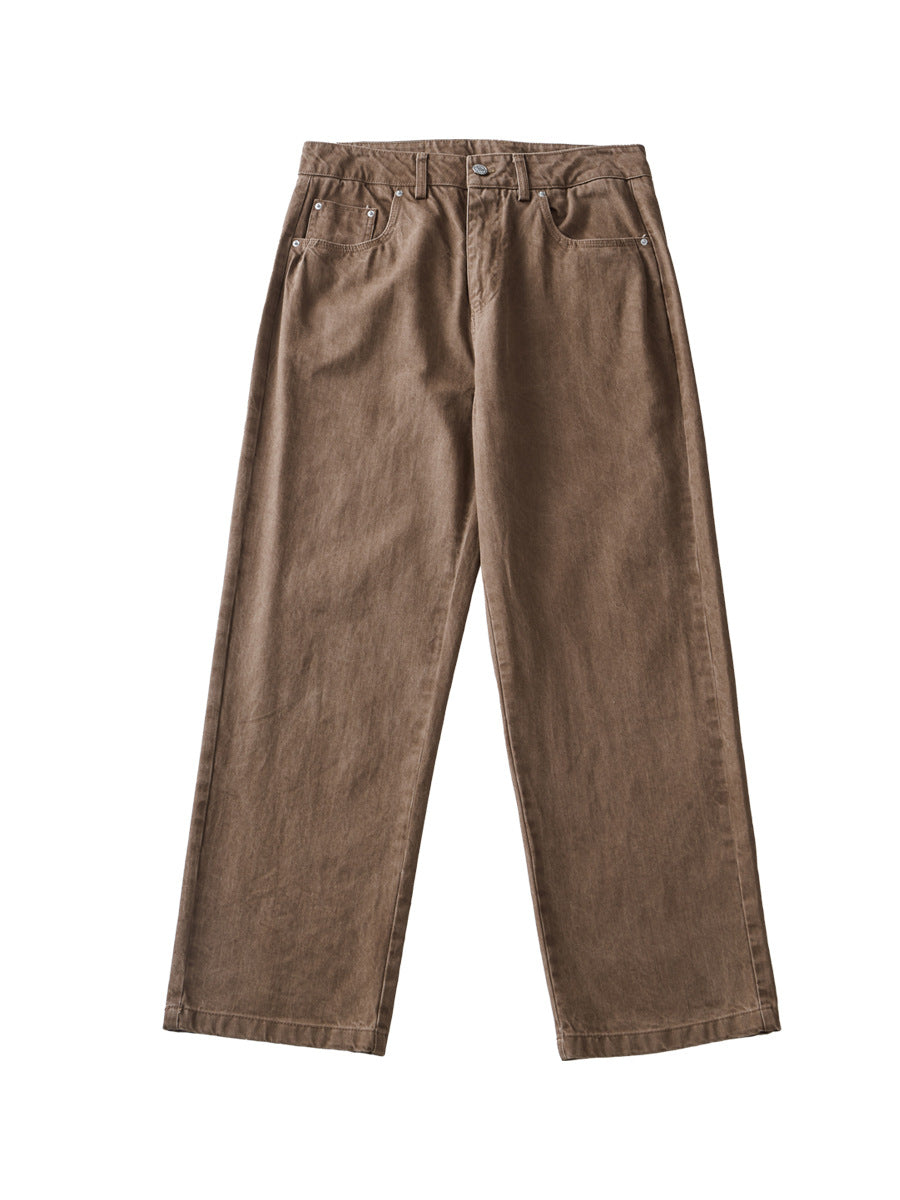 Straight-leg casual pants