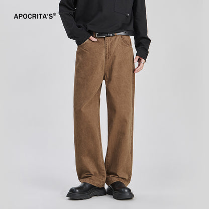 Straight-leg casual pants