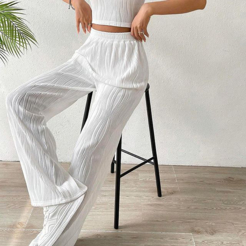 Straight-leg casual trousers