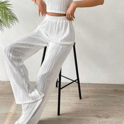 Straight-leg casual trousers