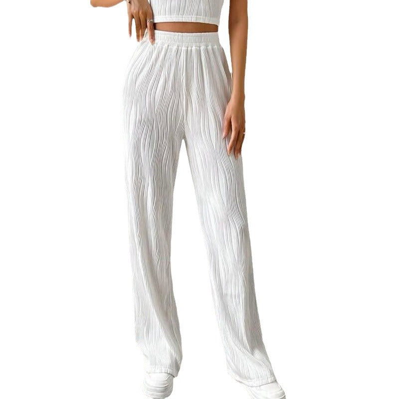 Straight-leg casual trousers
