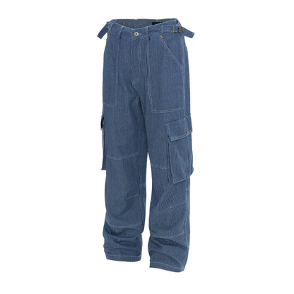 Straight Leg Denim Jeans with Multi-Pockets