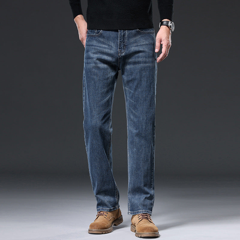 Straight Leg Denim Pants for Men