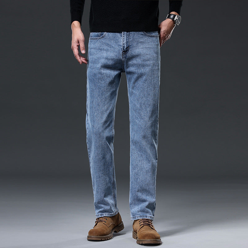 Straight Leg Denim Pants for Men