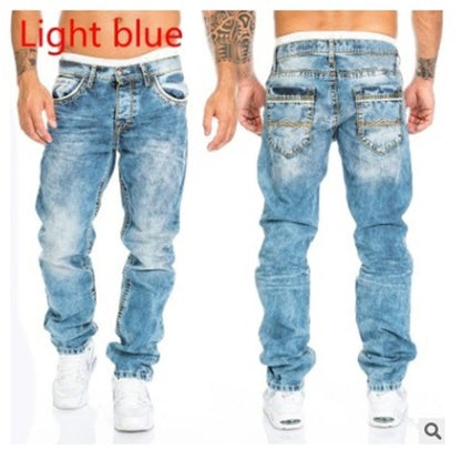Straight Leg Denim Pants for Men