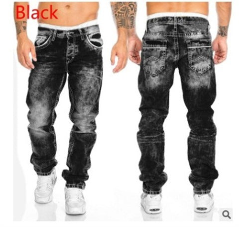 Straight Leg Denim Pants for Men
