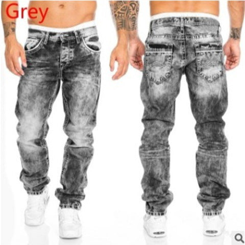 Straight Leg Denim Pants for Men