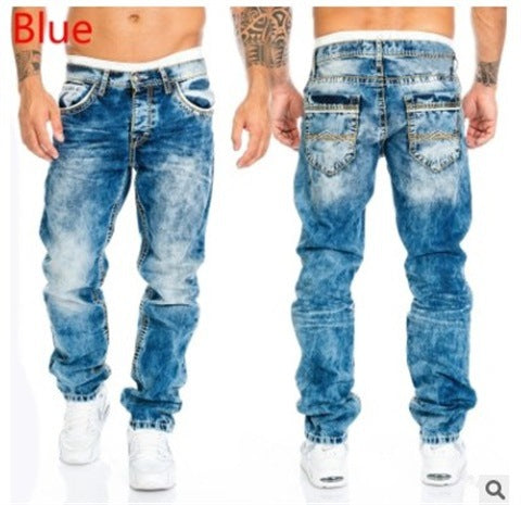 Straight Leg Denim Pants for Men