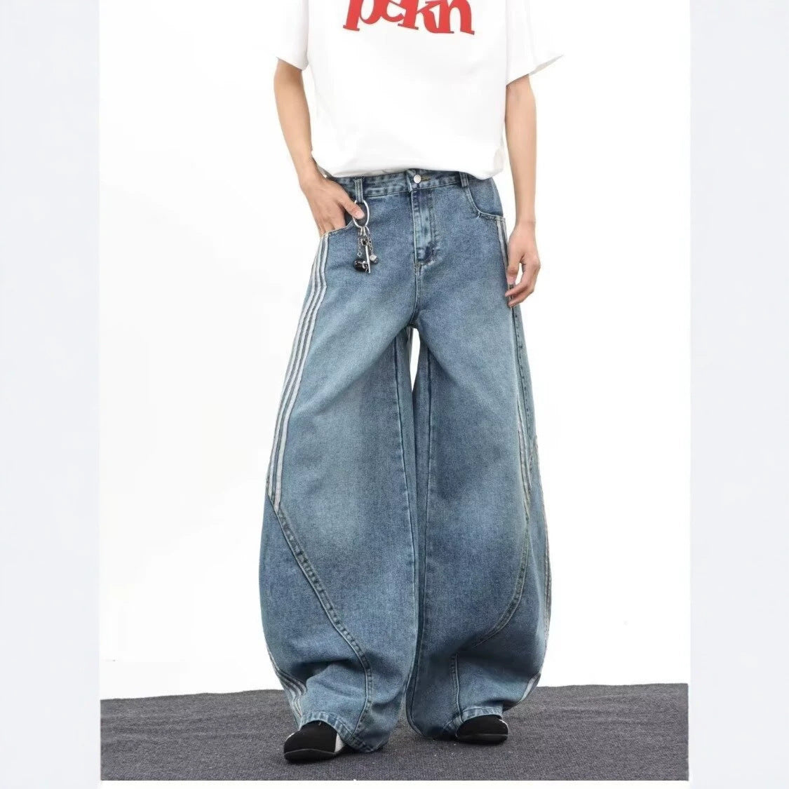 Straight Leg Denim Pants