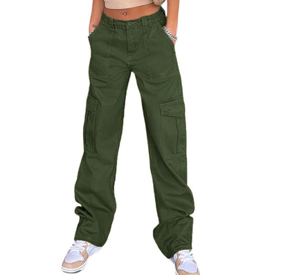 Straight Leg High Waist Denim Pants