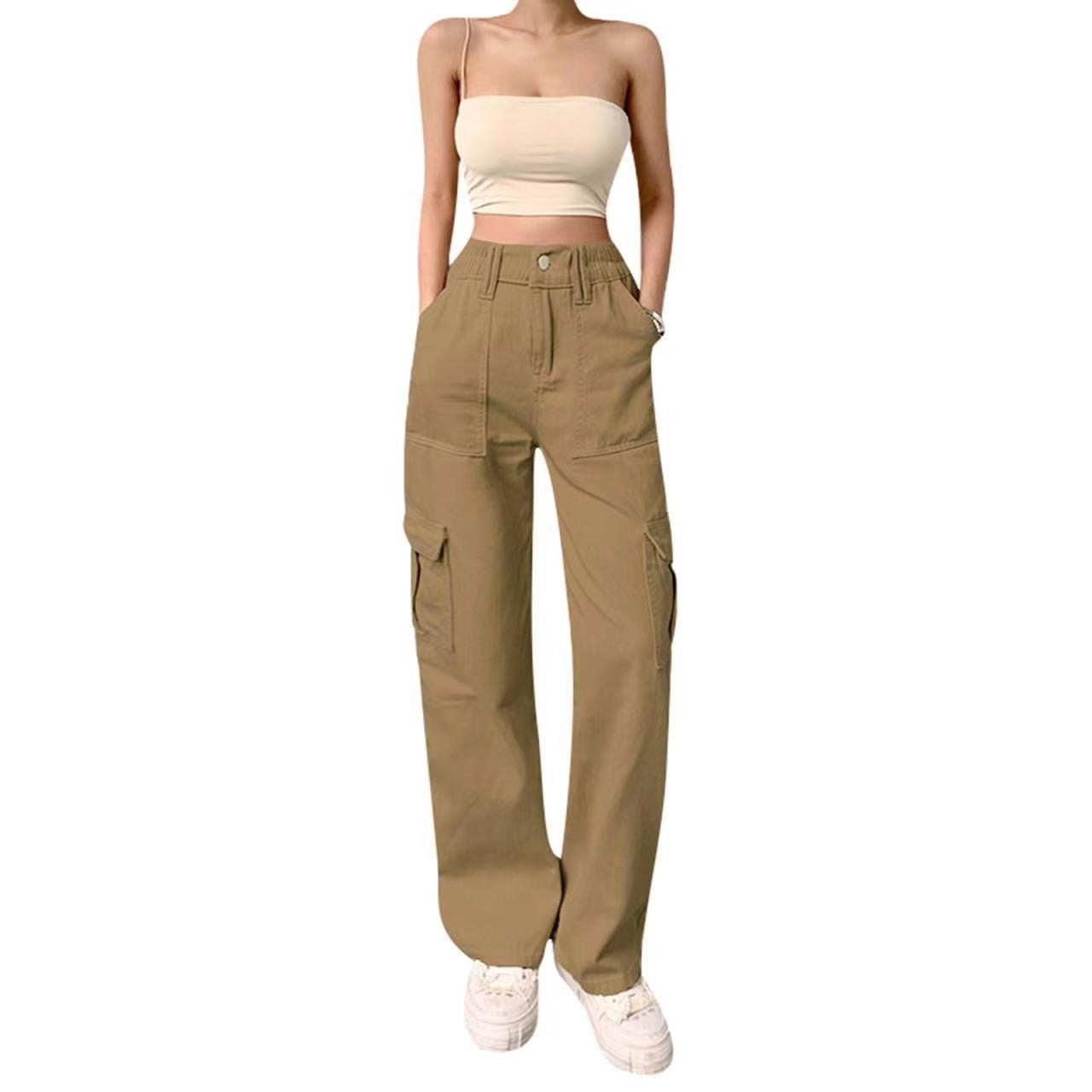 Straight Leg High Waist Denim Pants