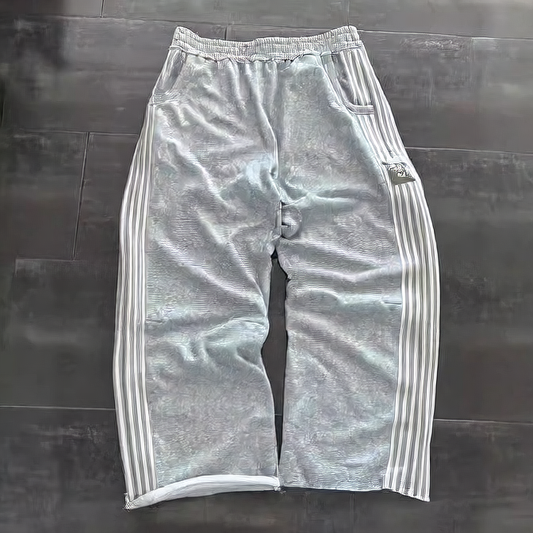 Straight-leg high-waisted hip-hop sportswear pants