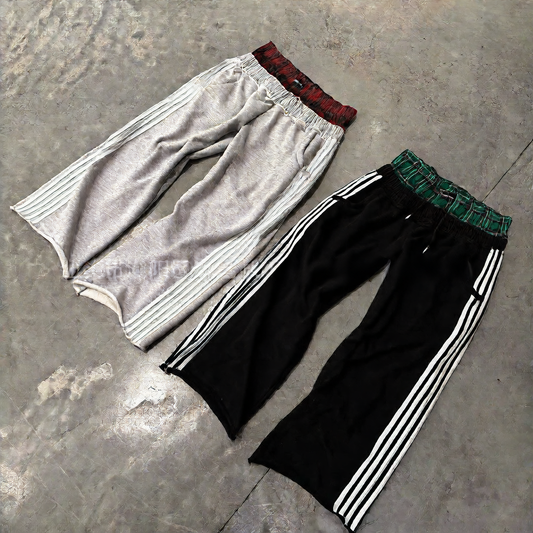 Straight-leg high-waisted hip-hop sportswear pants