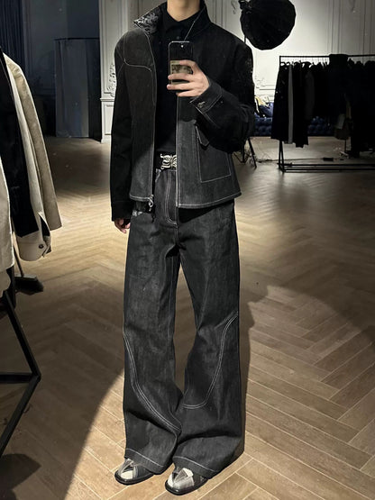 straight-leg jeans