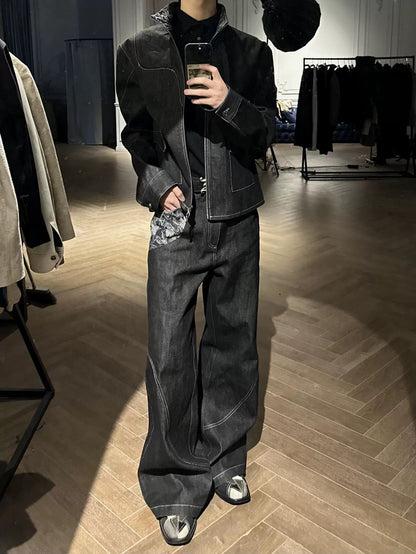 straight-leg jeans