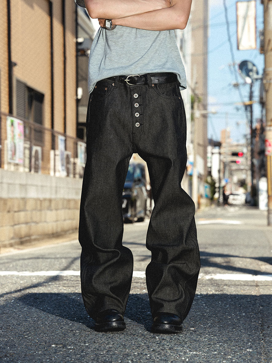 straight-leg jeans