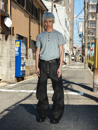 straight-leg jeans
