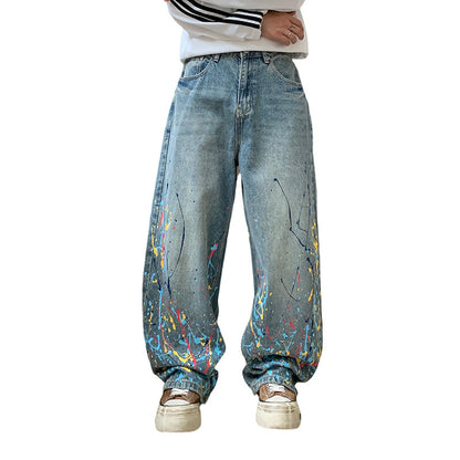 Straight-leg jeans