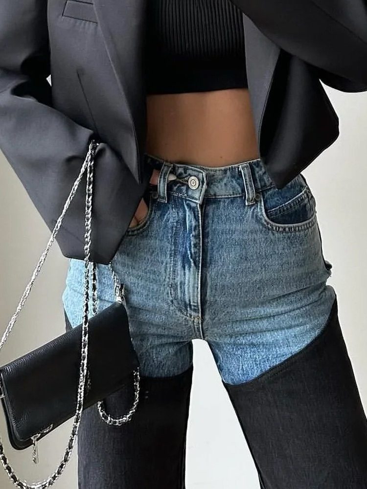 Straight-leg jeans