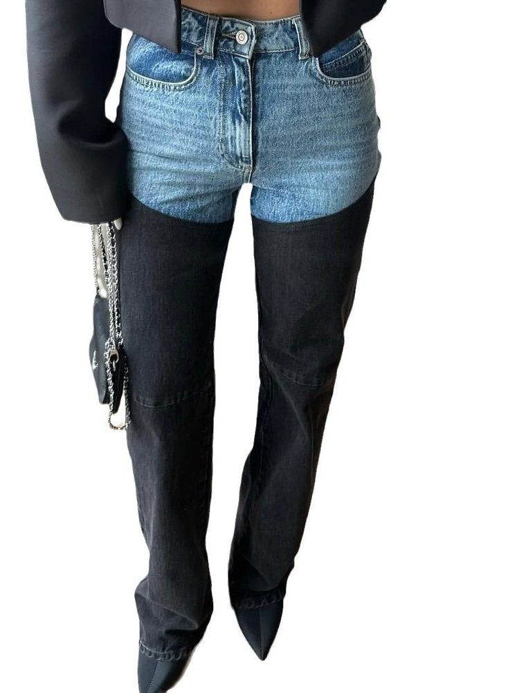 Straight-leg jeans
