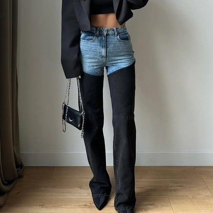 Straight-leg jeans