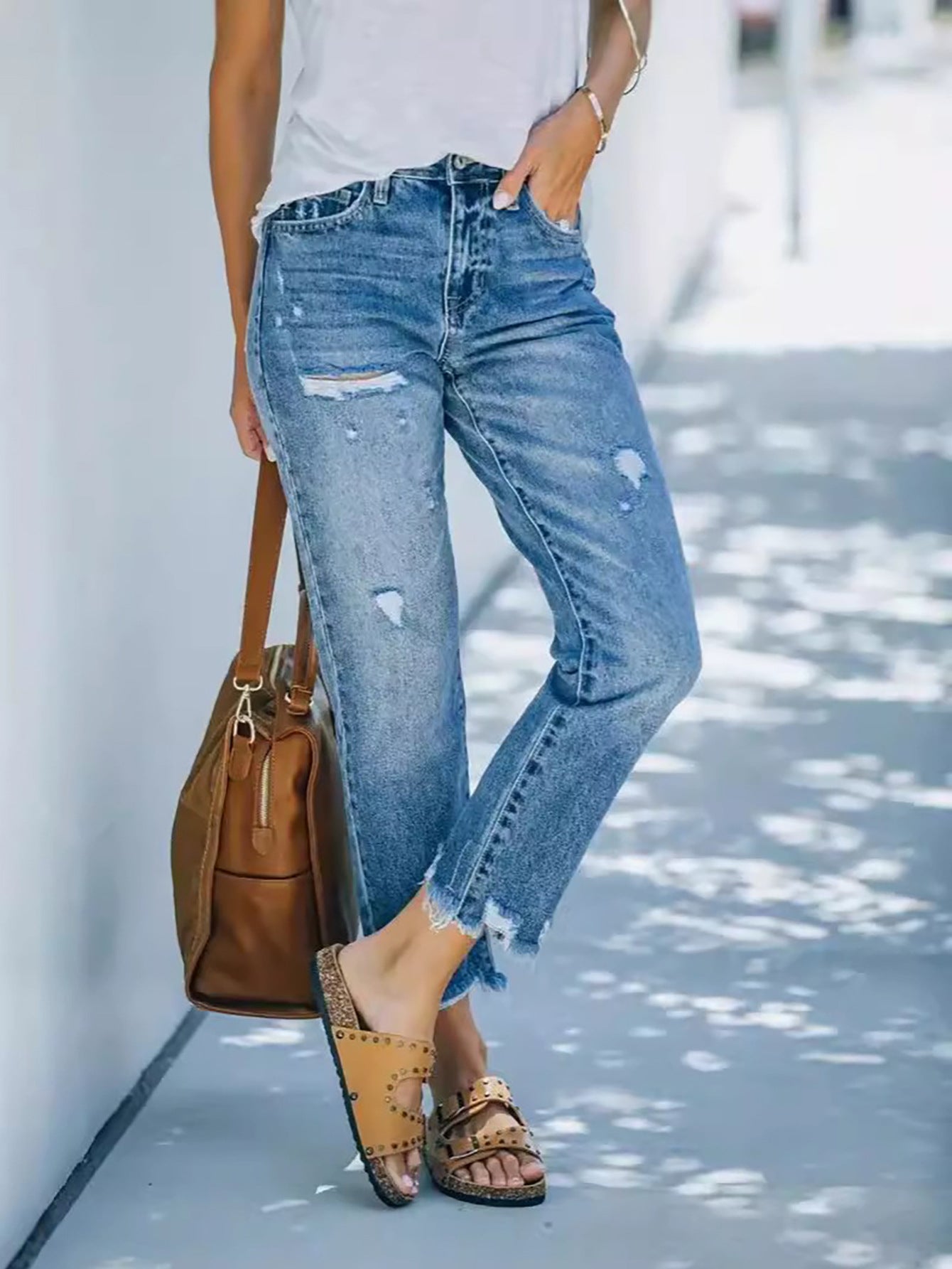 Straight-leg jeans
