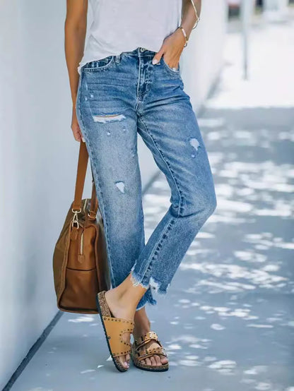 Straight-leg jeans