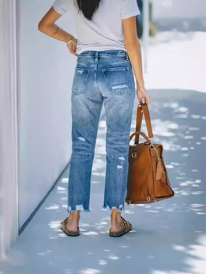 Straight-leg jeans