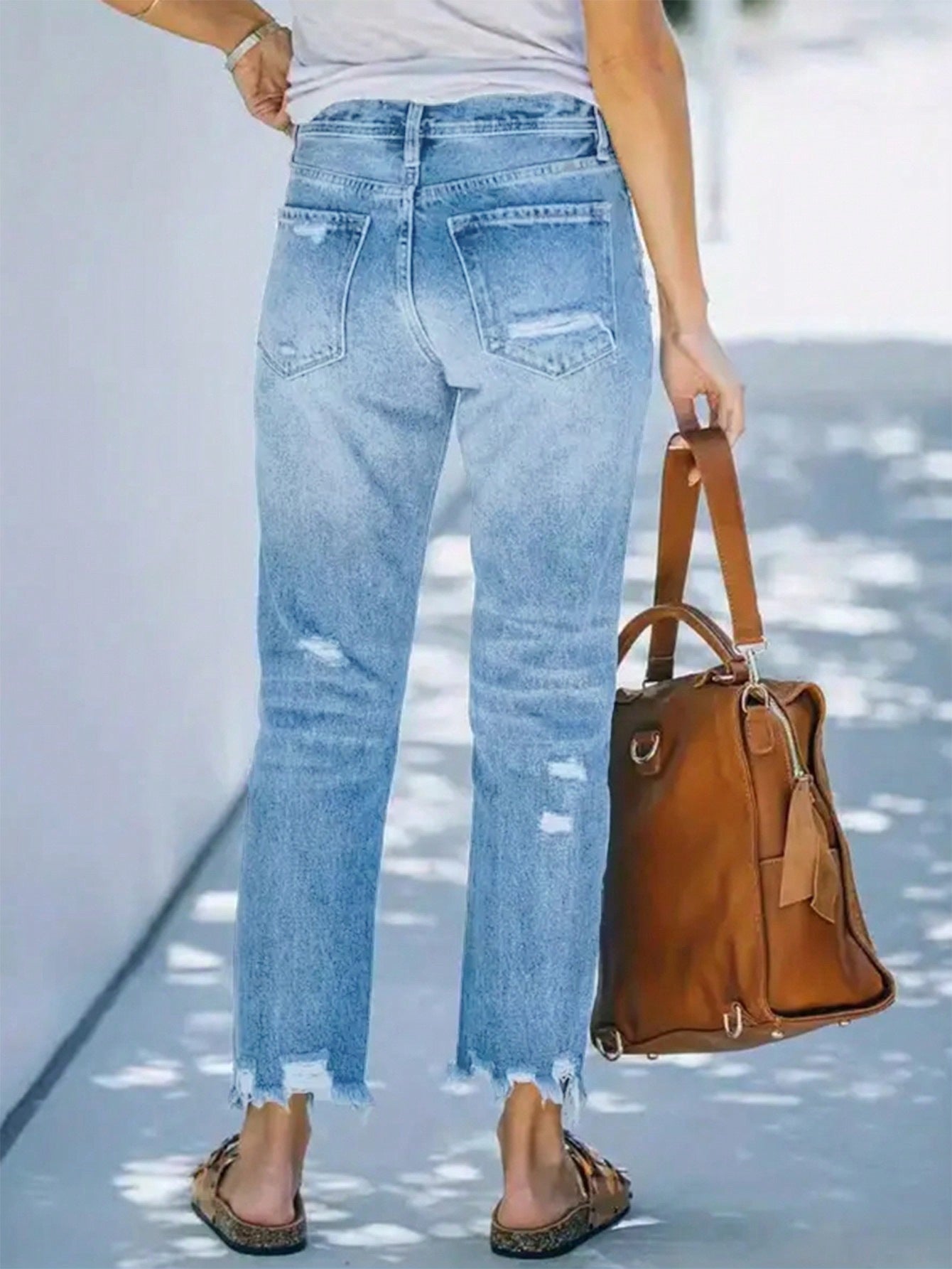 Straight-leg jeans
