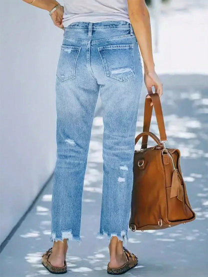 Straight-leg jeans