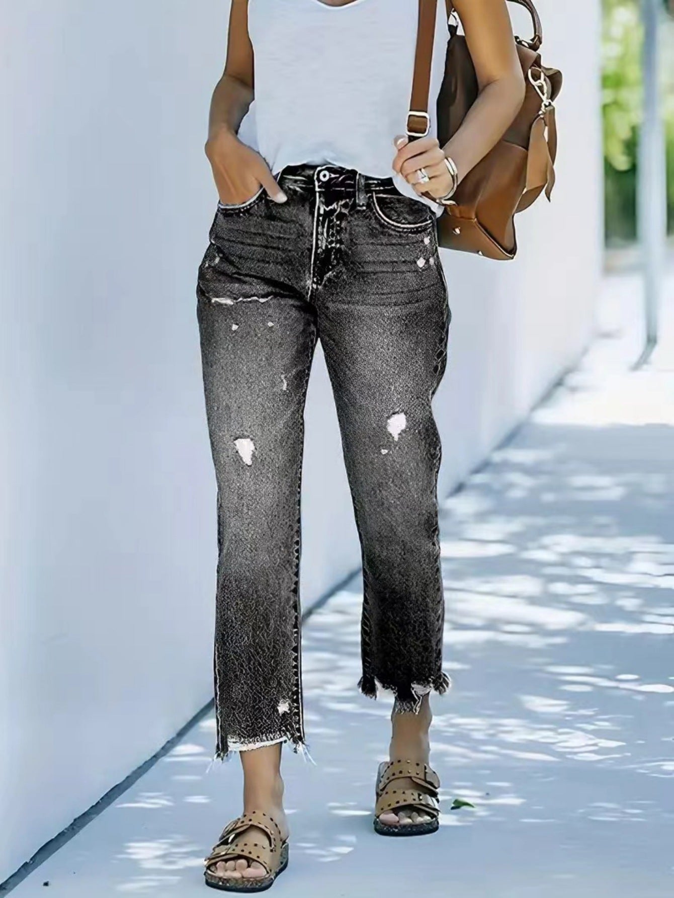 Straight-leg jeans