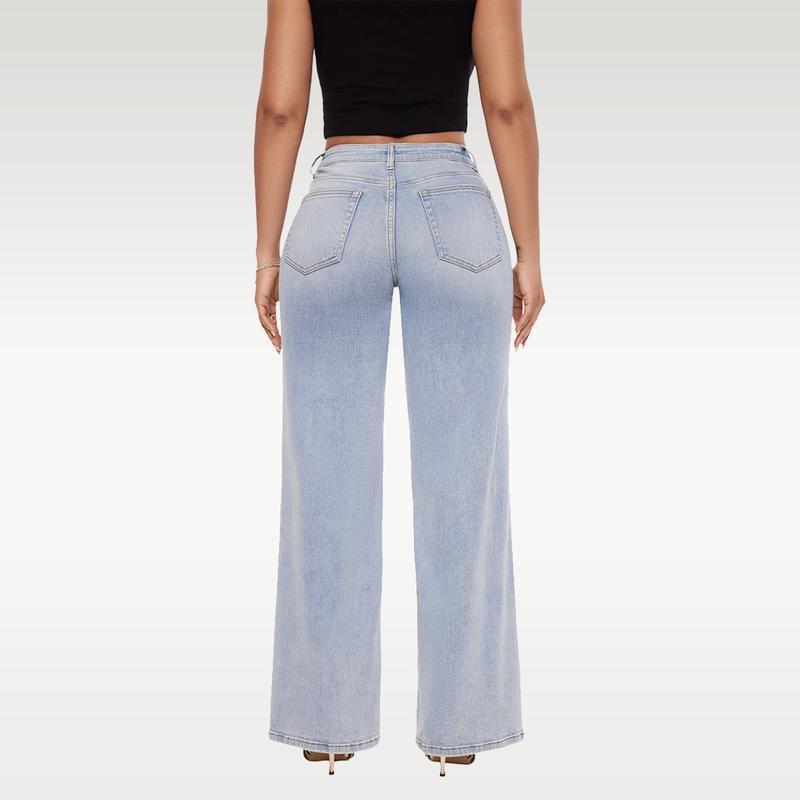 Straight-Leg Loose Jeans