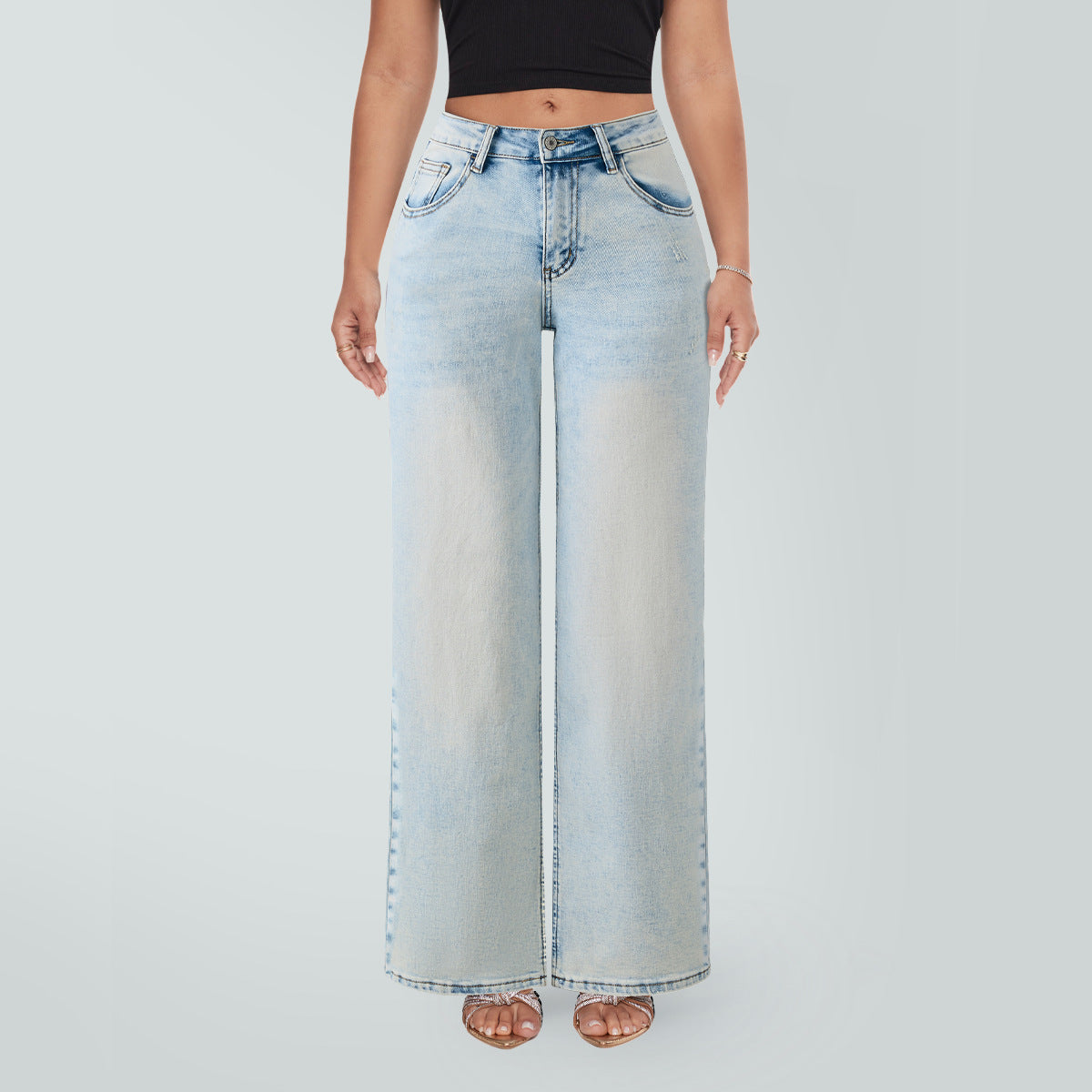 Straight-Leg Loose Jeans