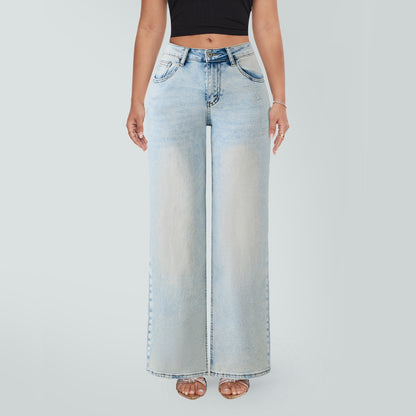 Straight-Leg Loose Jeans