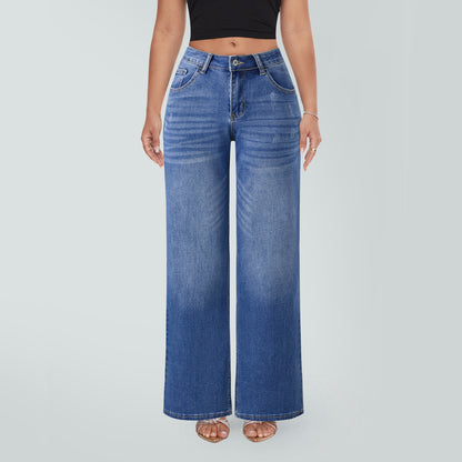 Straight-Leg Loose Jeans