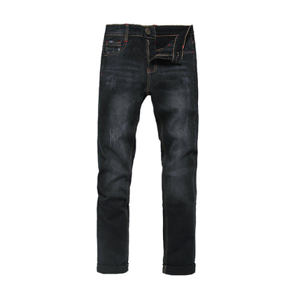 Straight-leg slim-fit plus-size jeans