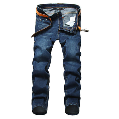 Straight-leg slim-fit plus-size jeans