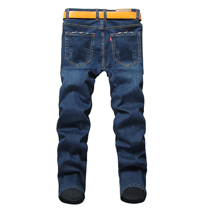 Straight-leg slim-fit plus-size jeans