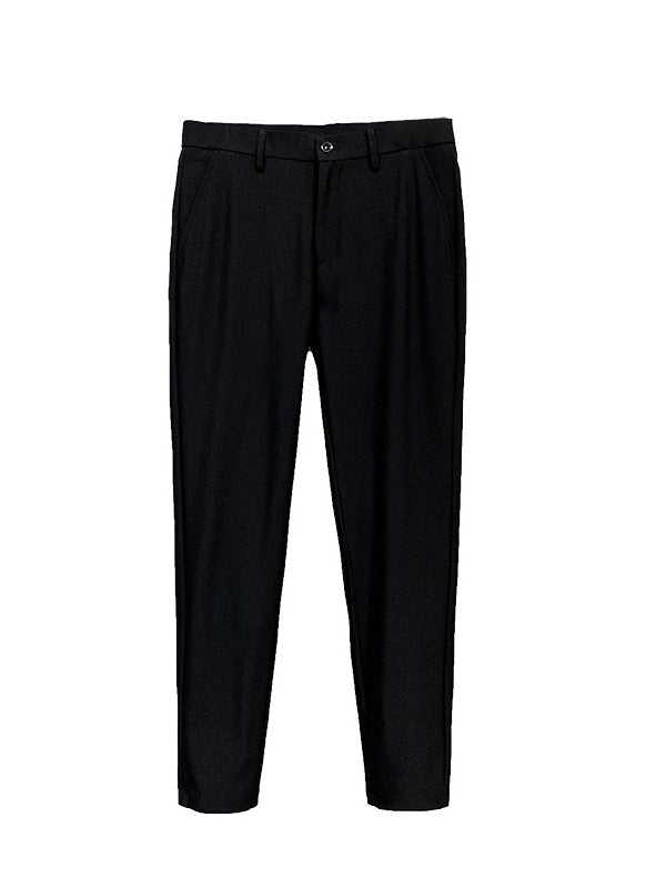 straight-leg suit pants
