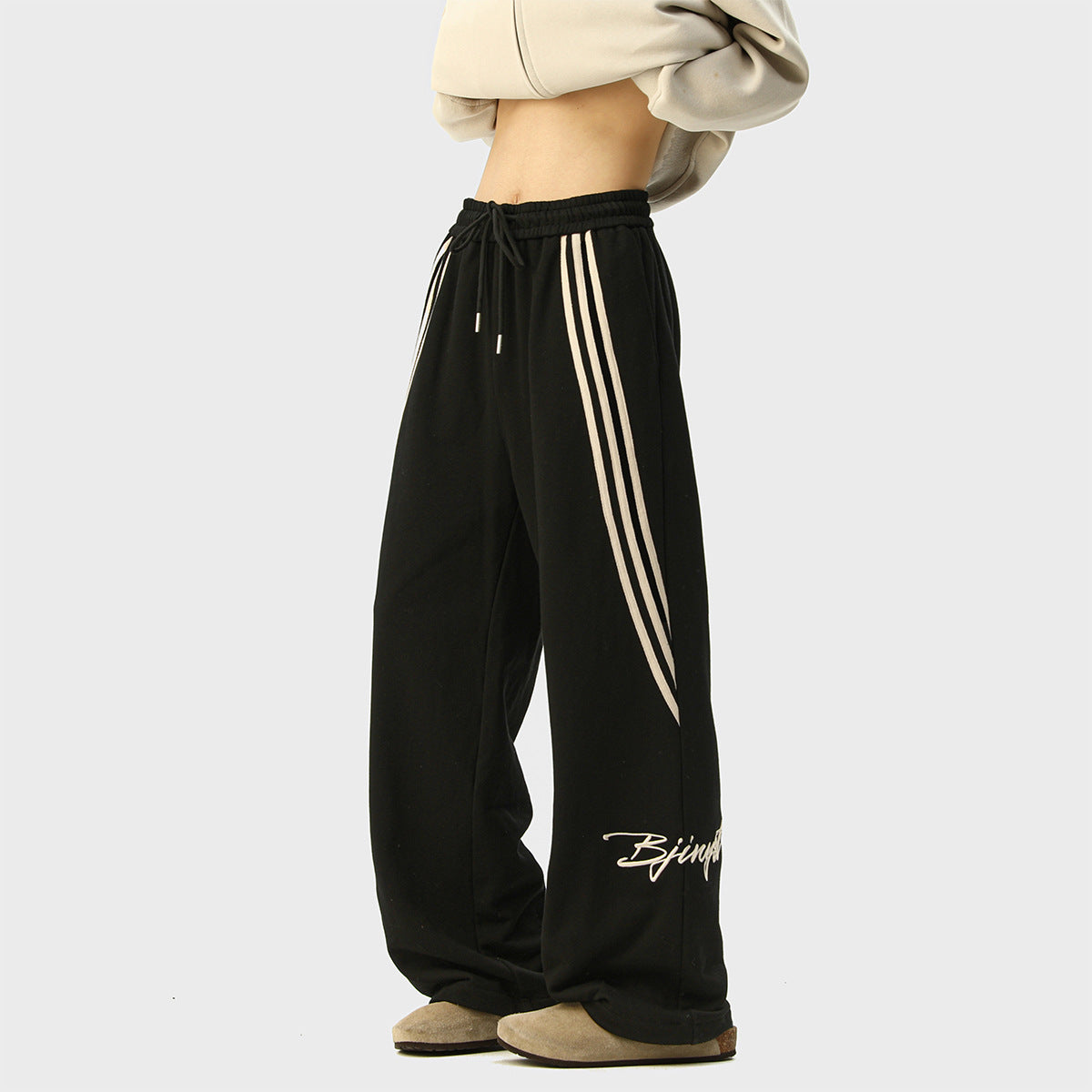 Straight-leg wide-leg casual long pants