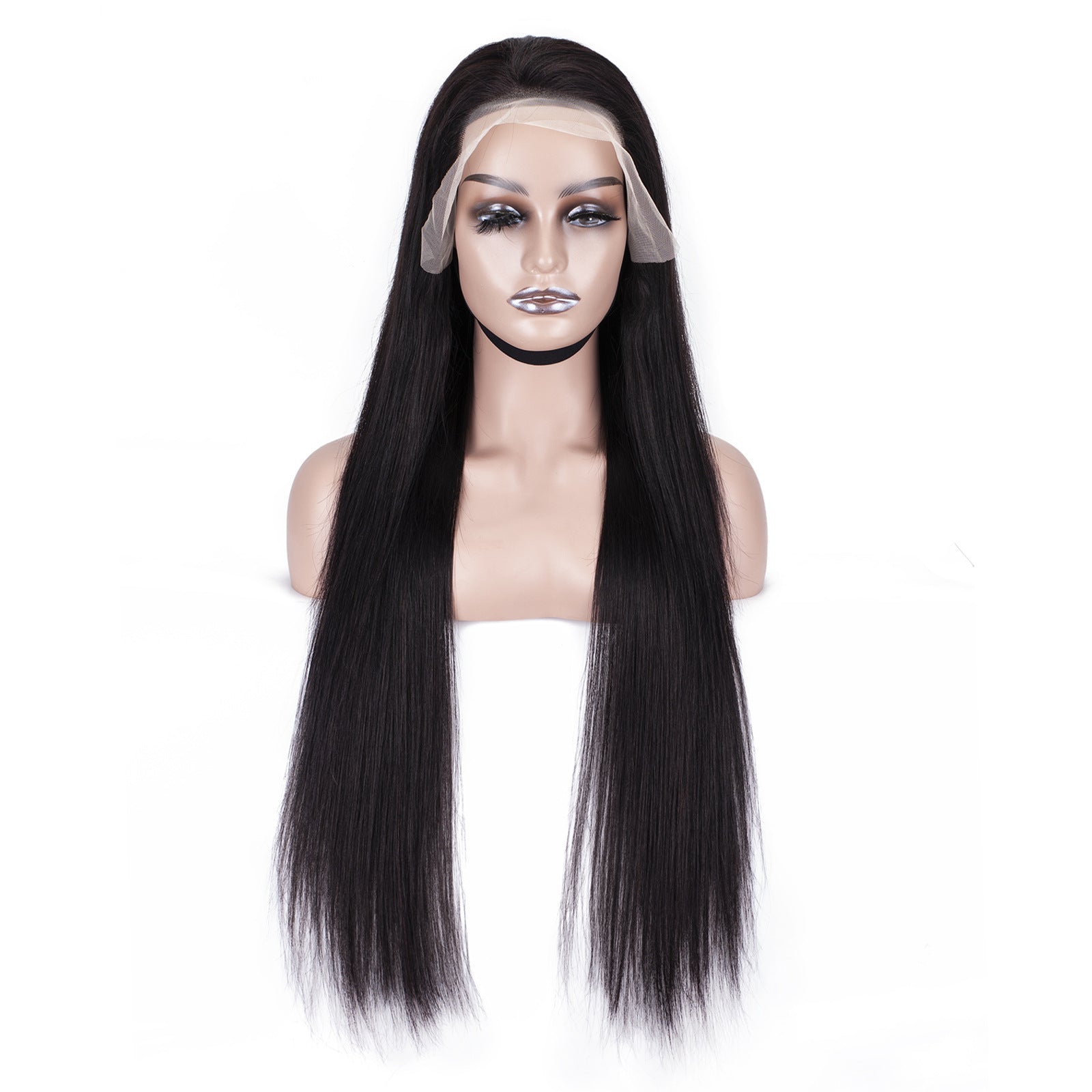 Straight natural color wig