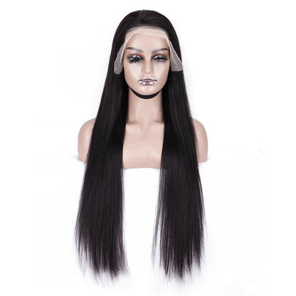 Straight natural color wig
