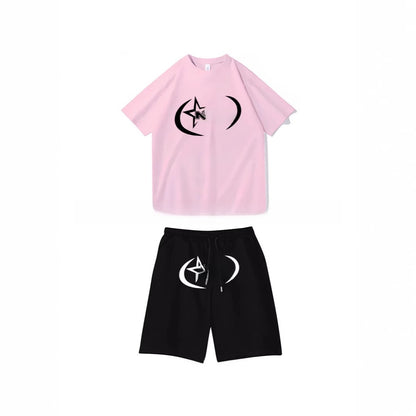 Straight Pants Streetwear Unisex Set