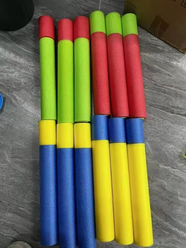 Straight tube foam water play pull-out toy
